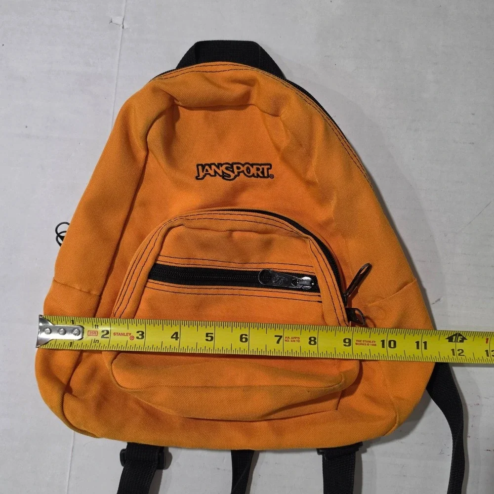 JanSport Mini Backpack Orange Canvas Vintage Small Bag T907 Mens Womens Lids